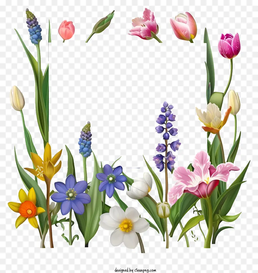 Spring Flower Sign Board，цветы PNG