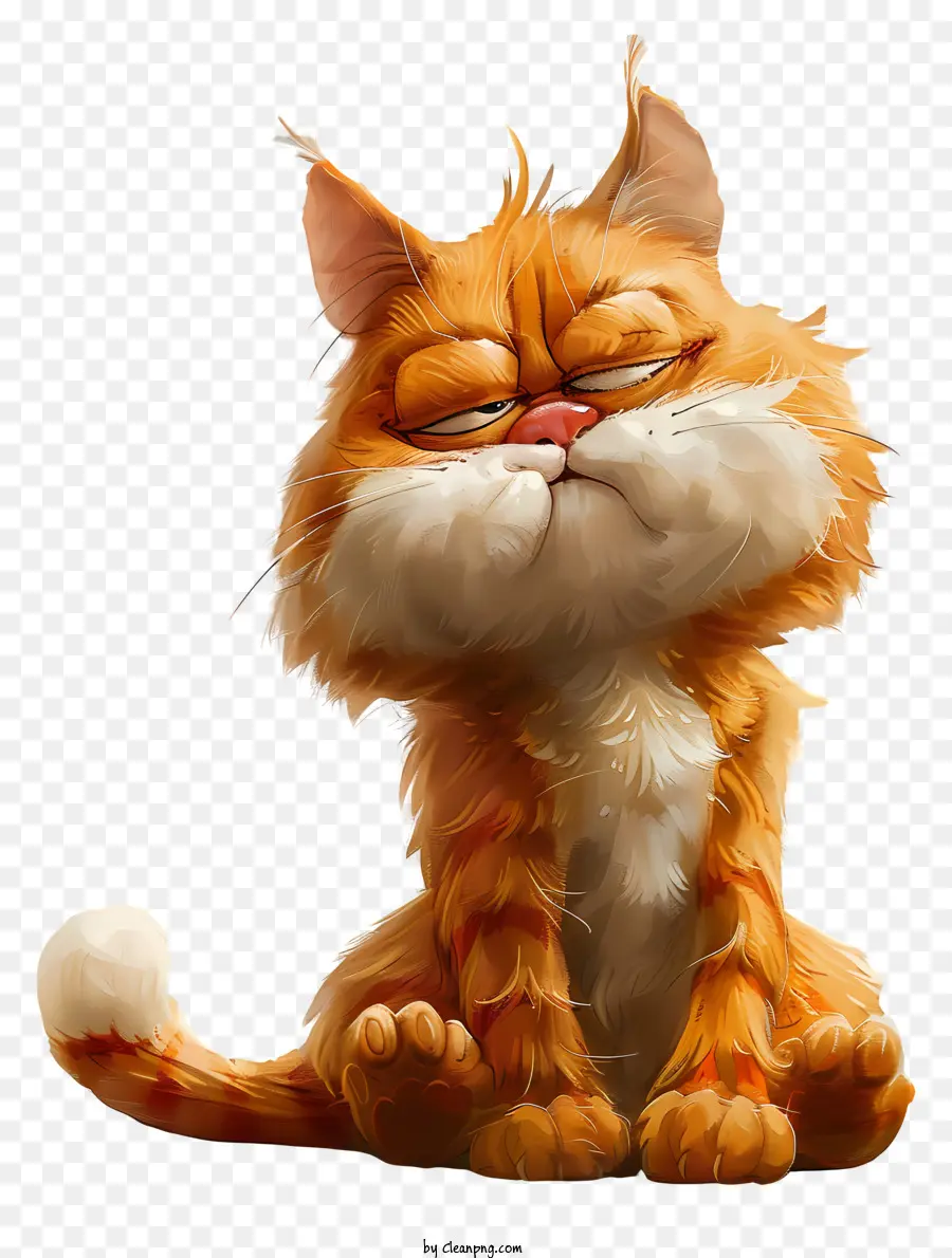 милый кот，оранжевый кот PNG