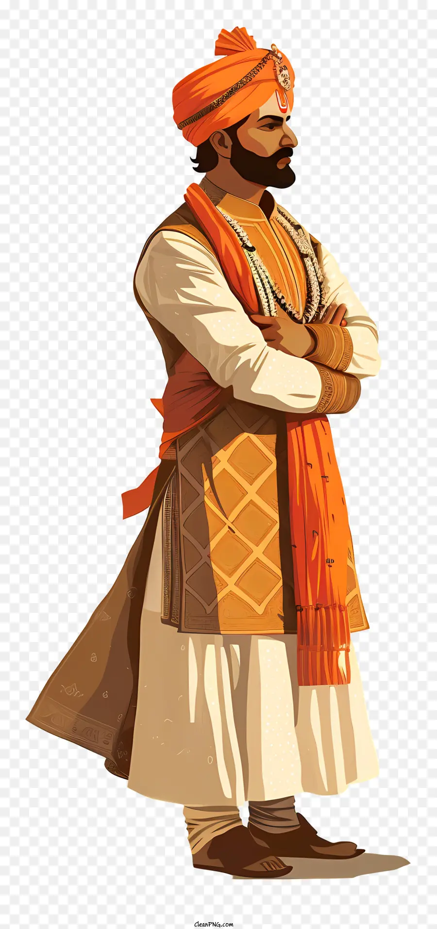 шиваджи Махарадж，Традиционная индийская одежда PNG