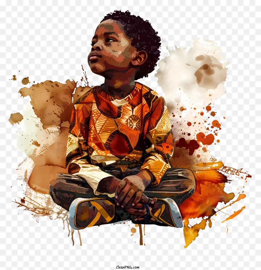 африканский мальчик，Молодой черный мальчик PNG