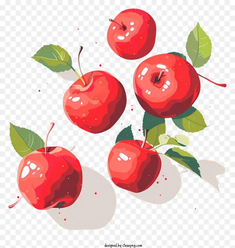 красные яблоки，зрелые яблоки PNG