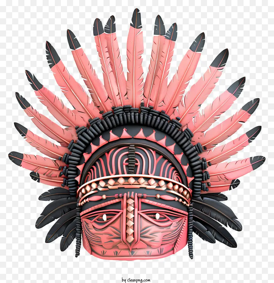 коренные головные уборы，деревянная маска PNG