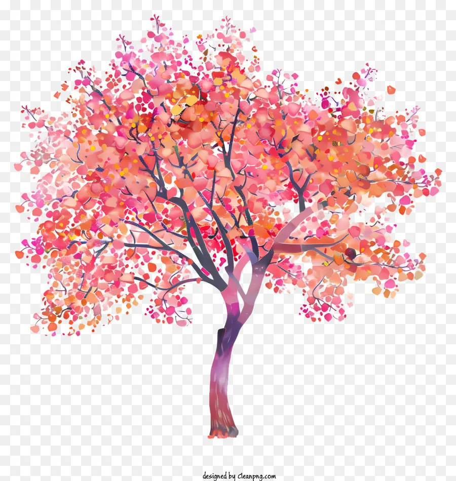 Весеннее дерево，розовое дерево PNG