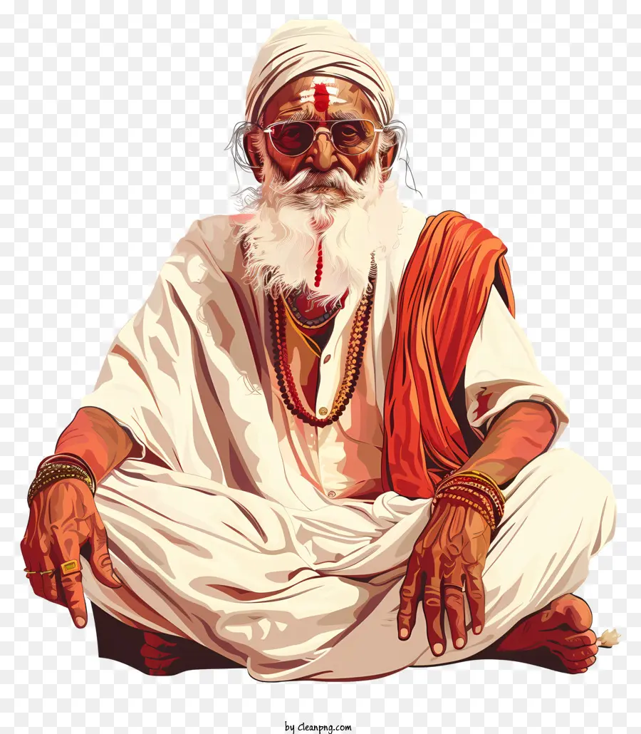 индиец，пожилой индийский человек PNG