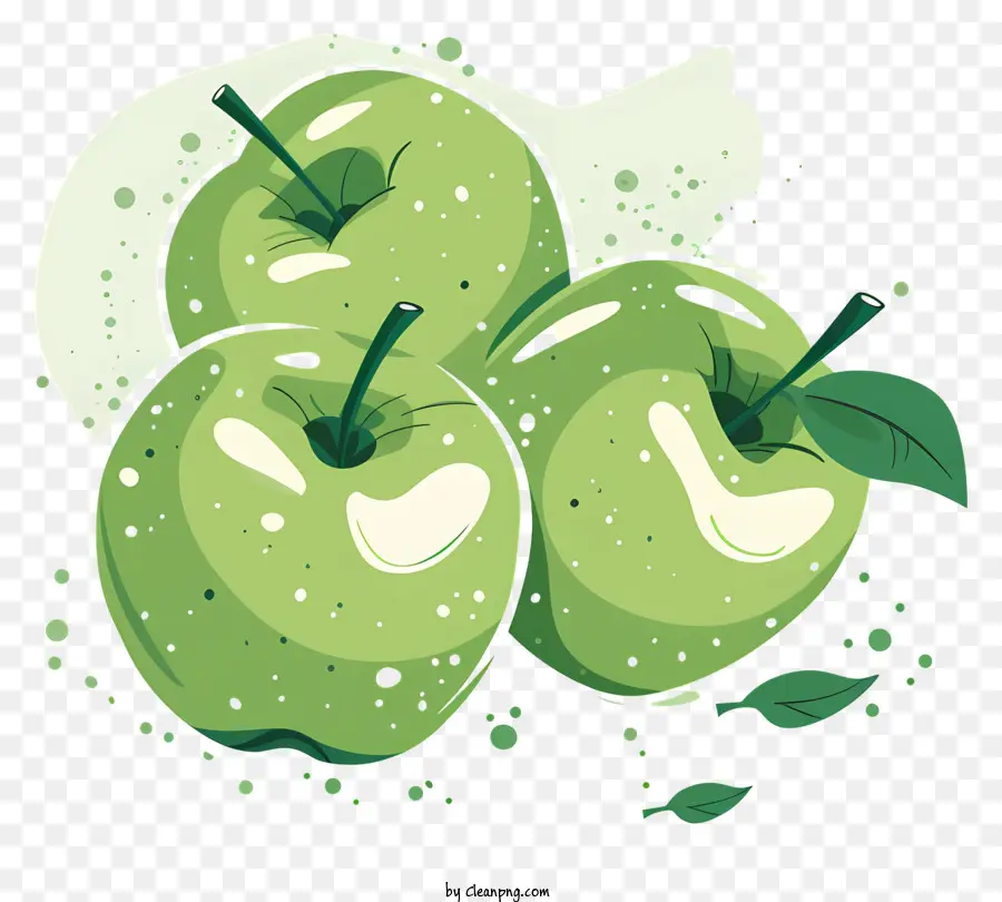 зеленые яблоки，свежие продукты PNG