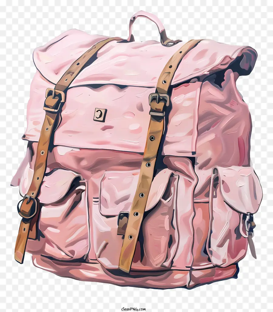 кемпинг рюкзак，Розовый рюкзак PNG