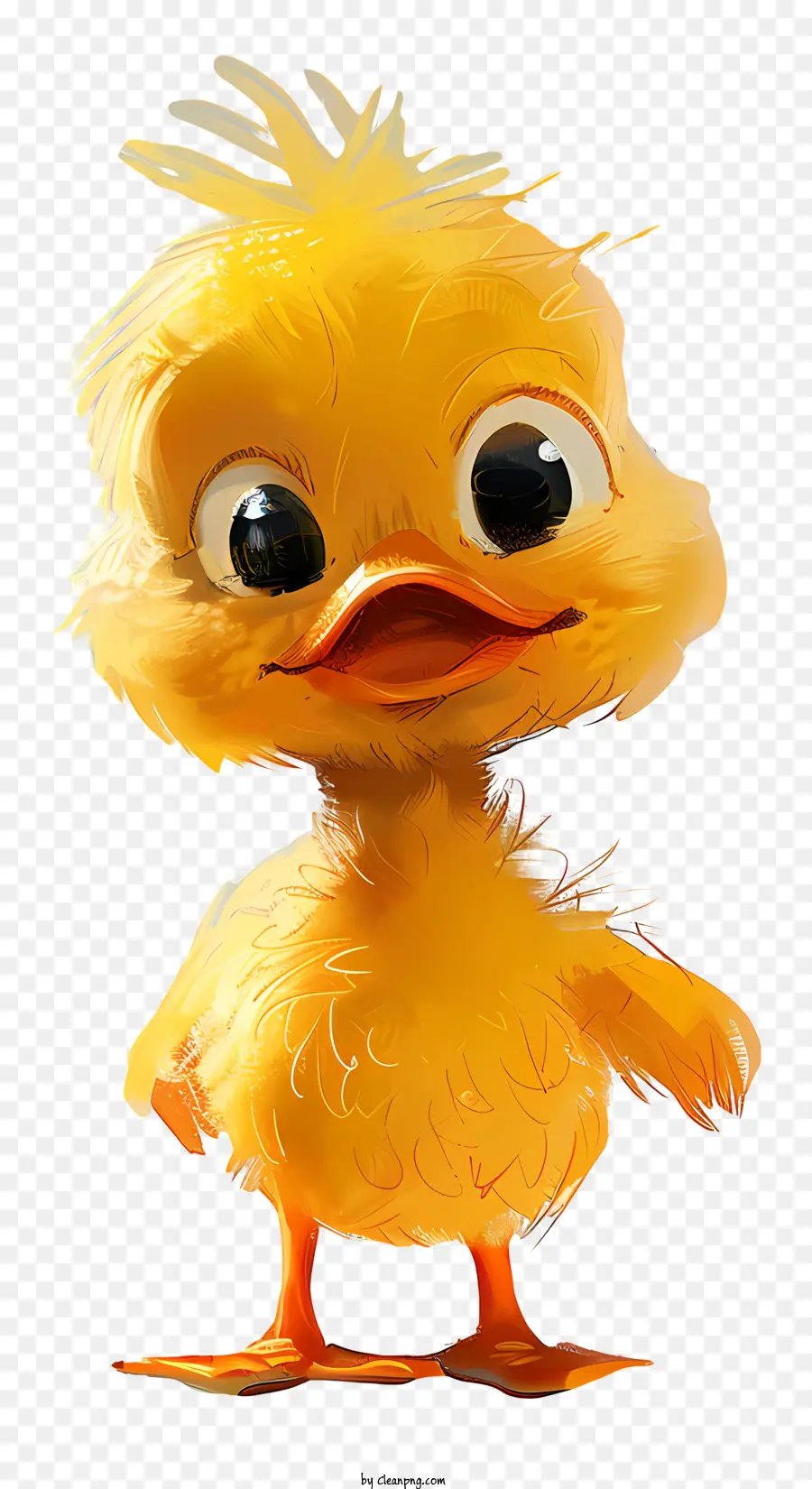 Мультфильм детка утка，желтая птица PNG