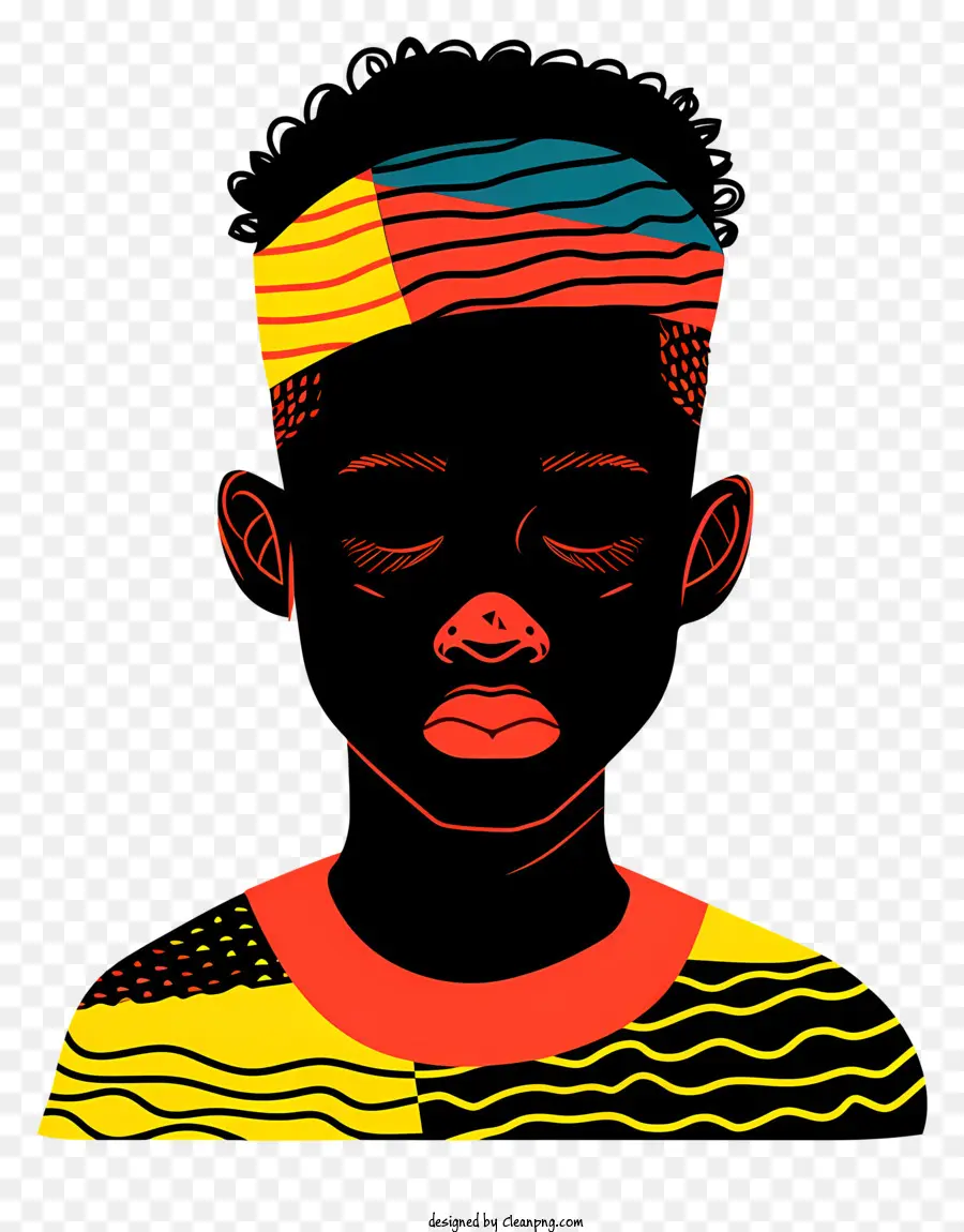 африканский мальчик，Африканская вдохновленная мода PNG