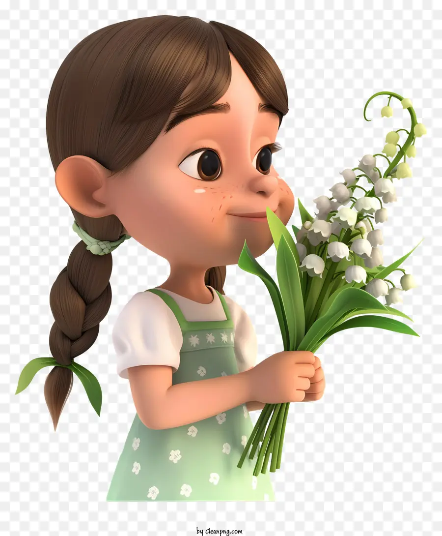 весенний цветок，девушка PNG