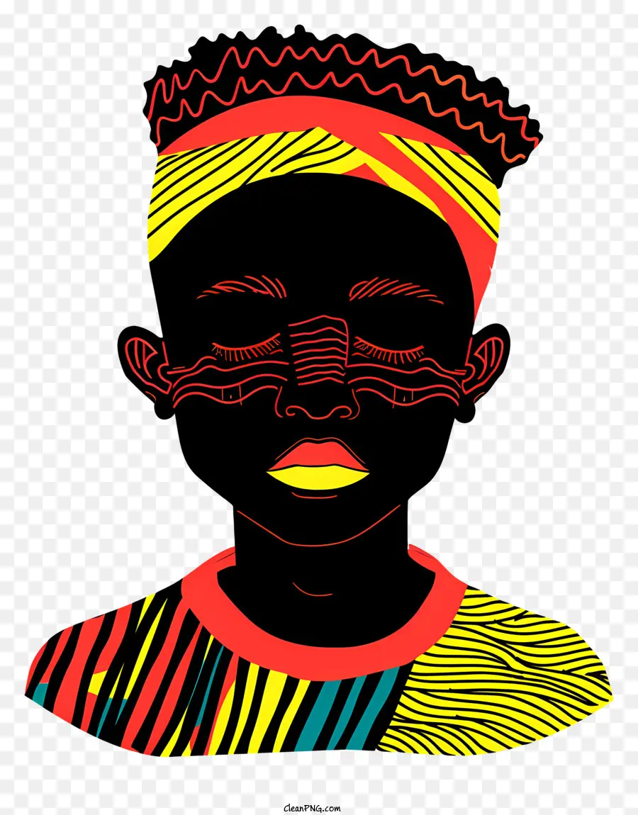 африканский мальчик，африканской культуры PNG