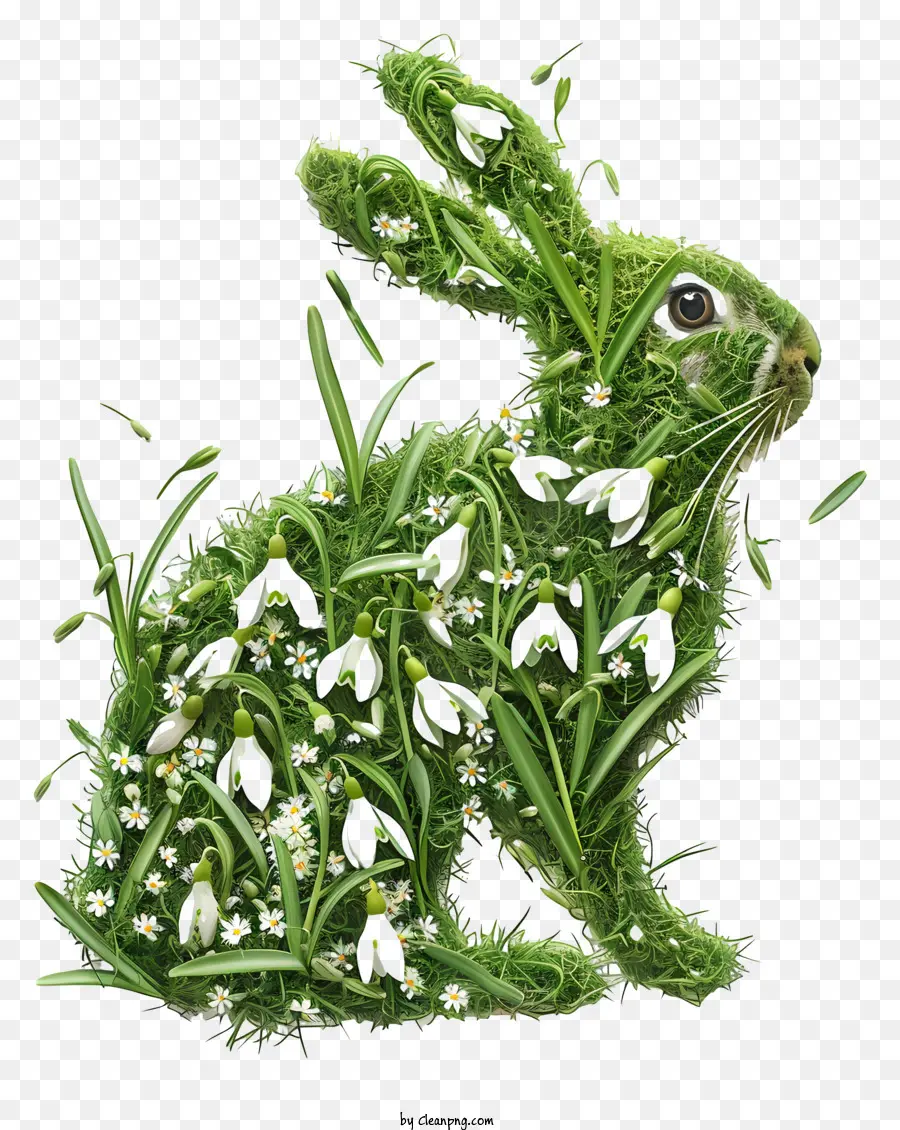 Кролик，Зеленый кролик PNG