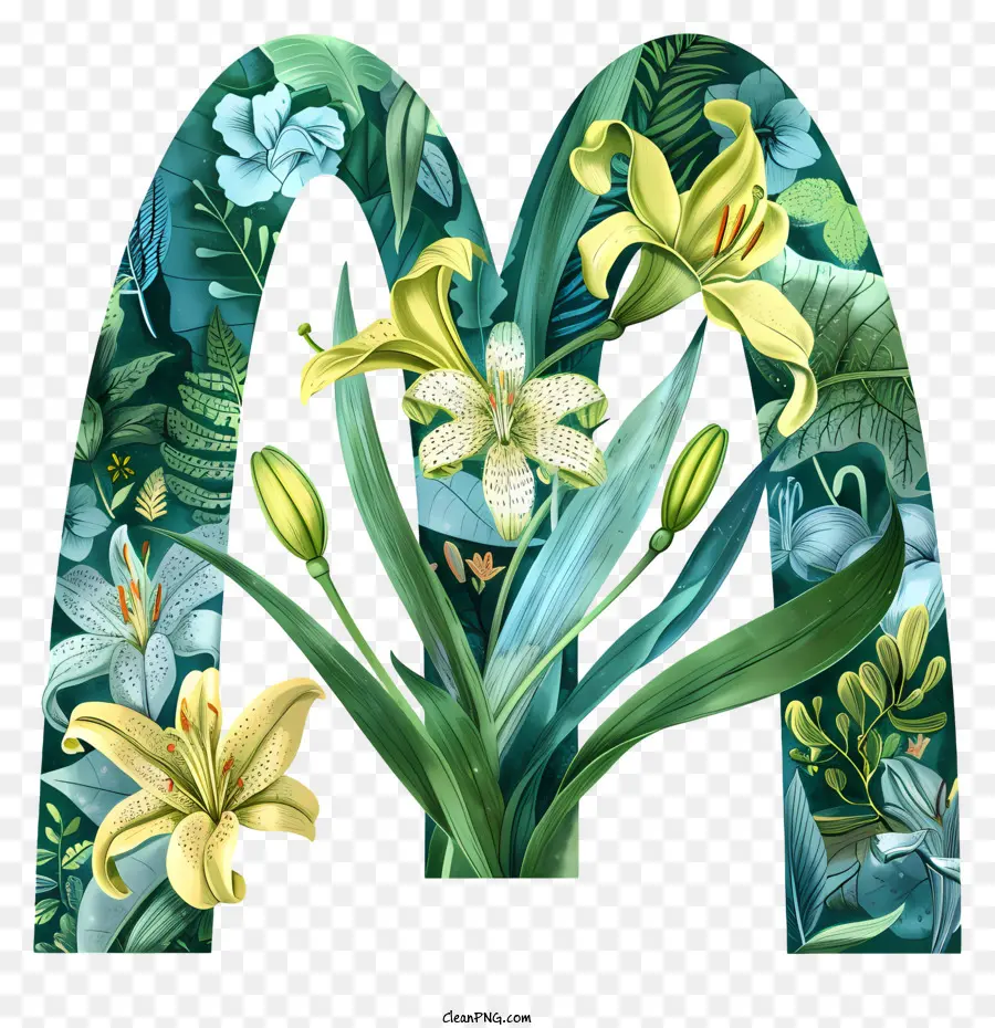 Mcdonalds логотип，зеленые листья PNG