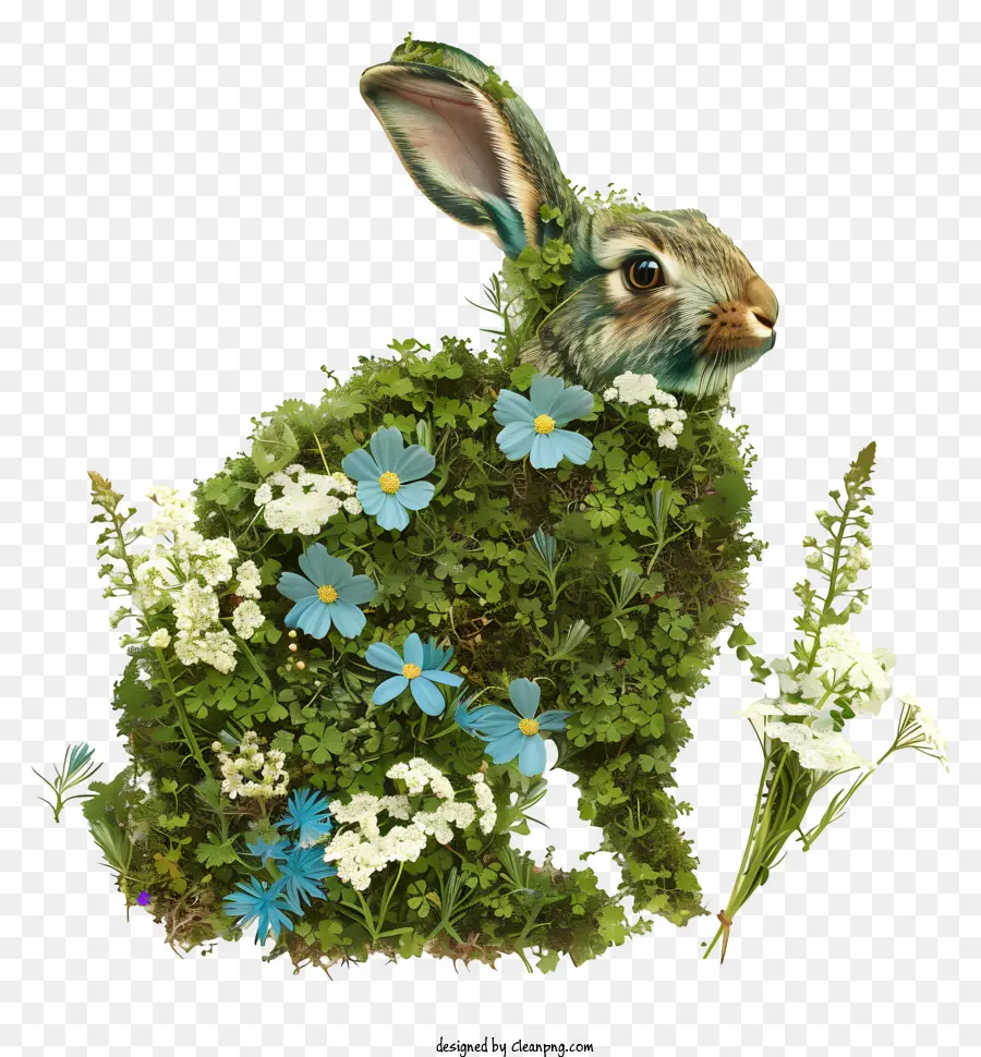 Кролик，Зеленый кролик PNG
