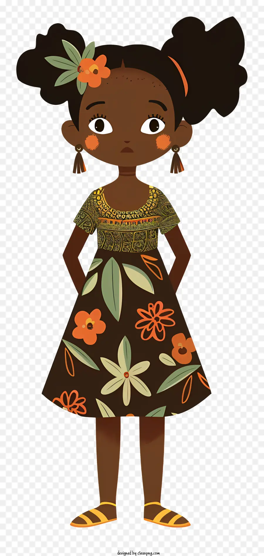 африканские девушки，Floral Dress PNG