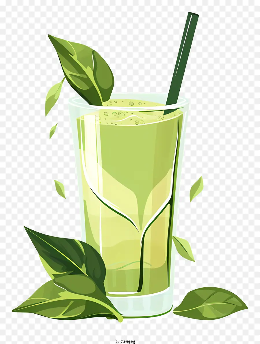 Веганский протеиновый коктейль，зеленый напиток PNG