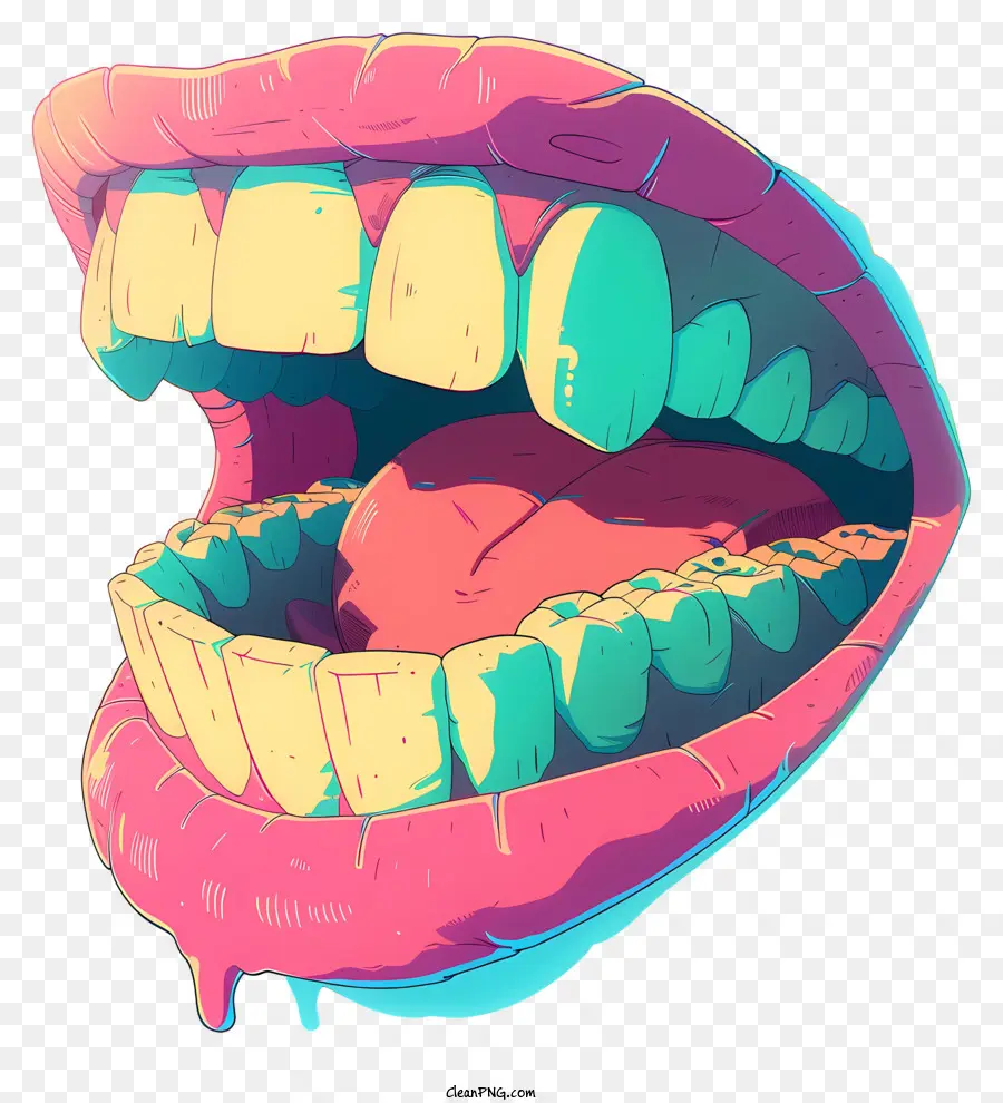 Рот，зубные инъекции PNG