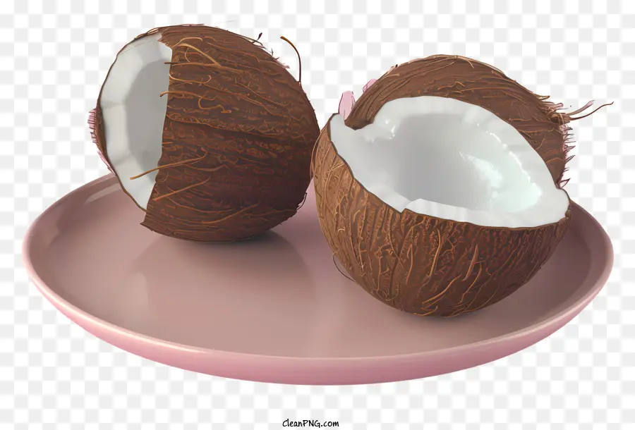 кокос，розовый блюдо PNG