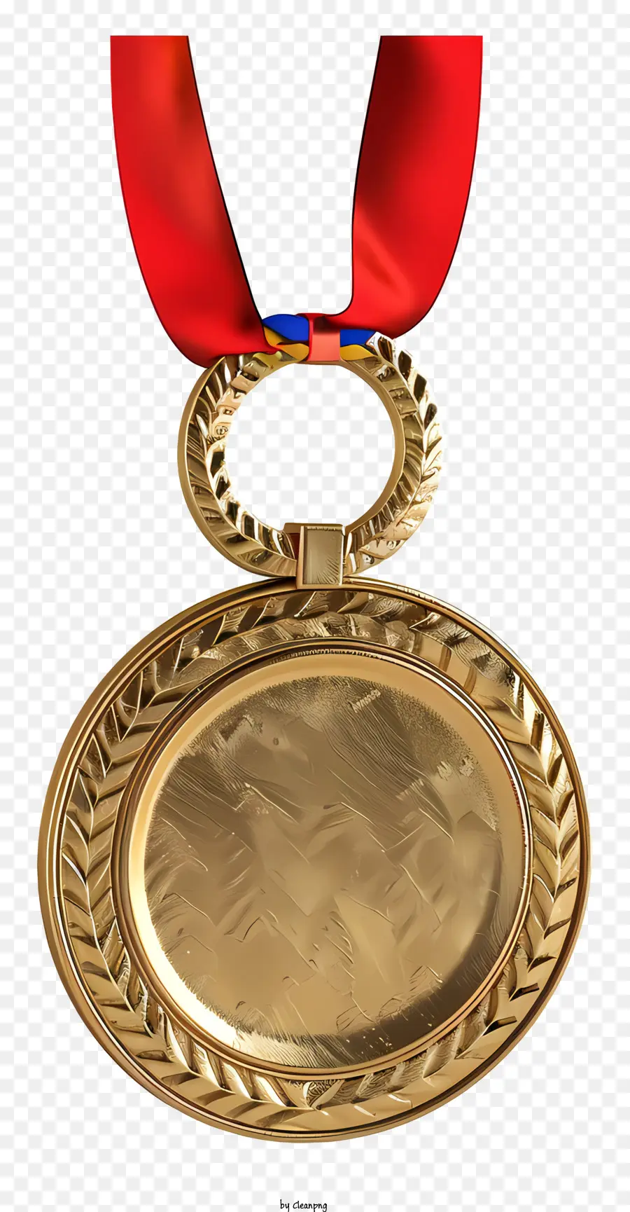 Золотая медаль，Красную ленточку PNG