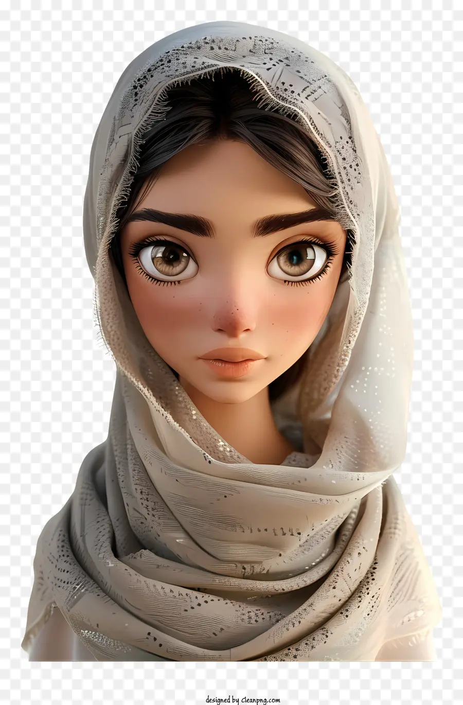 мультфильм женщина с завесой，хиджаб PNG