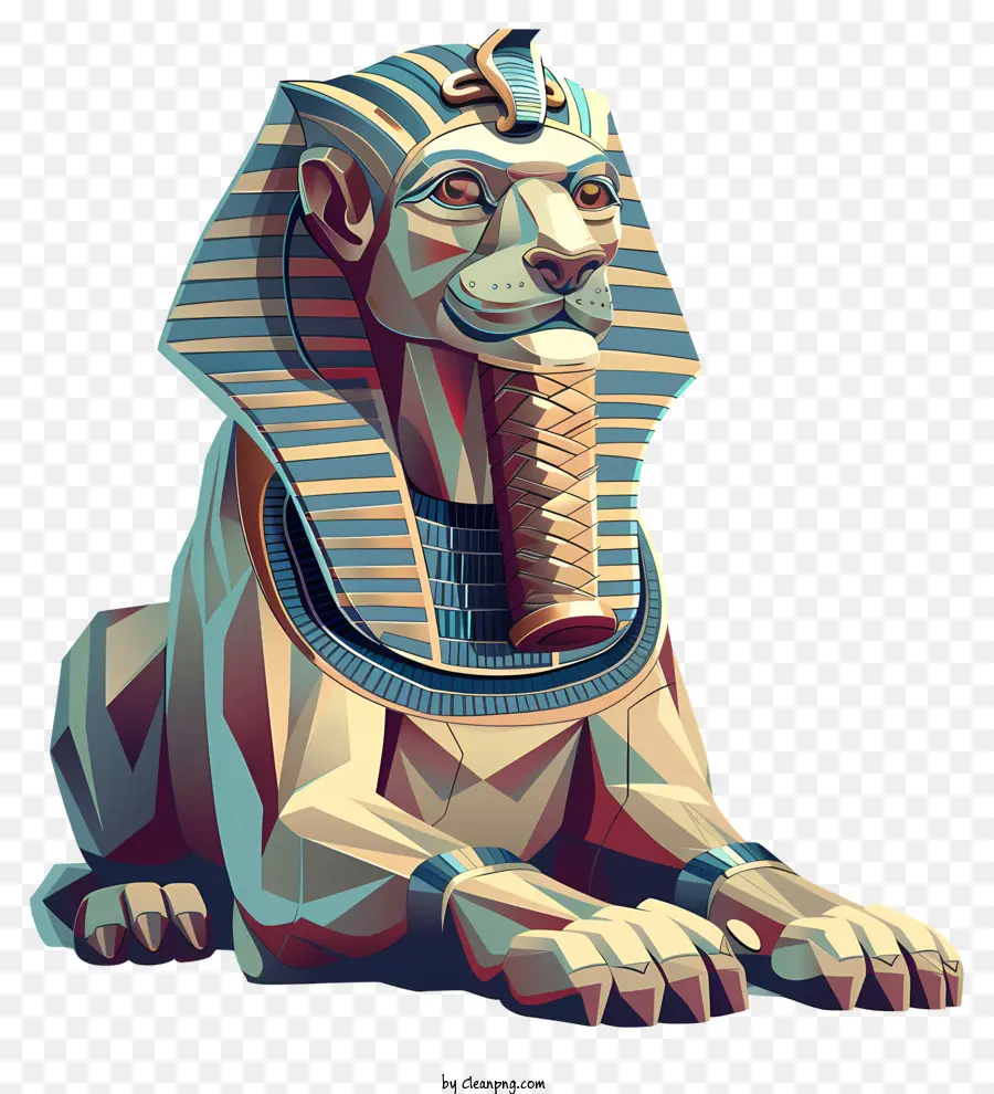 Египетский сфинкс，Древняя египетская скульптура PNG