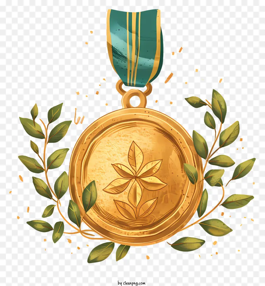 Золотая медаль，Победители круг PNG