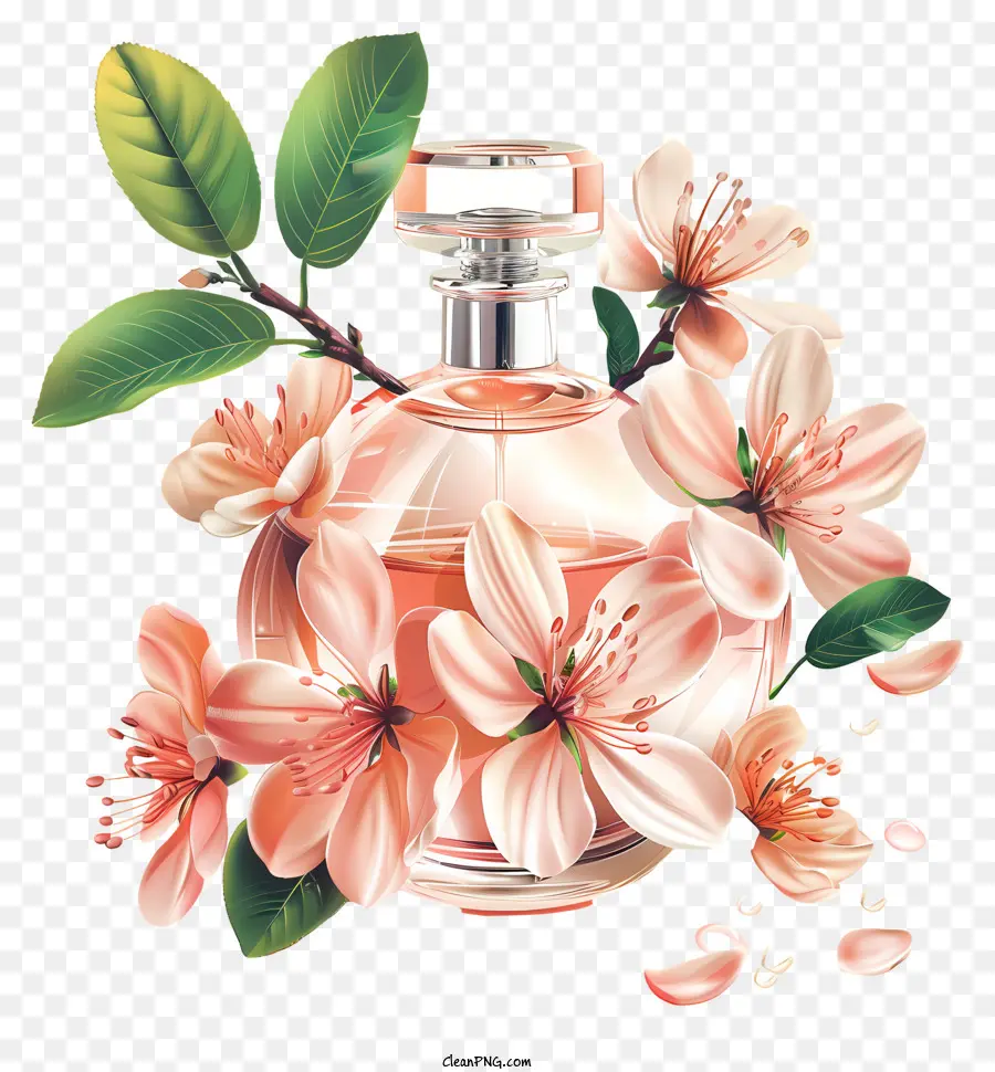 День аромата，Розовый цветочный духи PNG