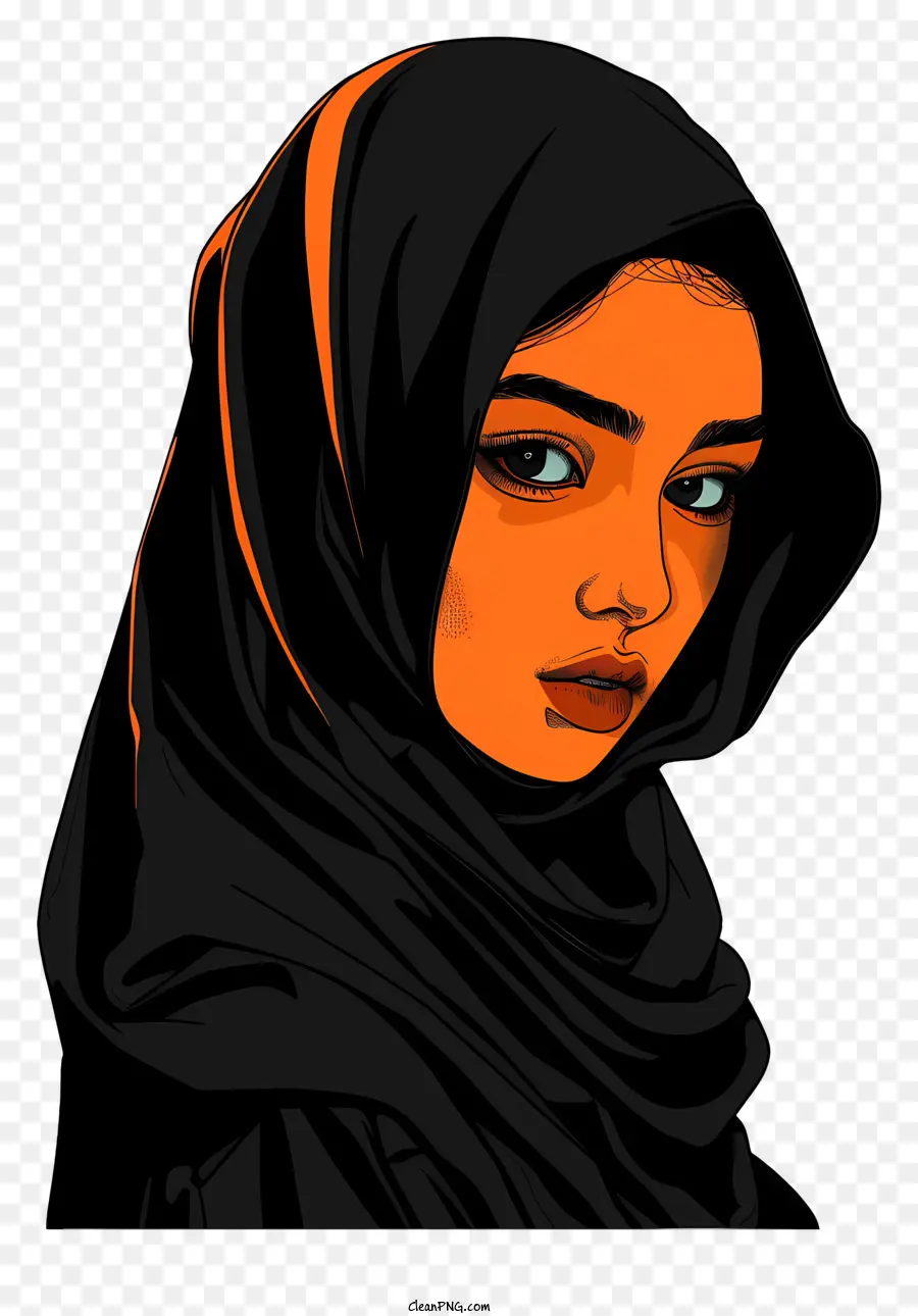 Мусульманская девочка мультфильм，молодая женщина PNG
