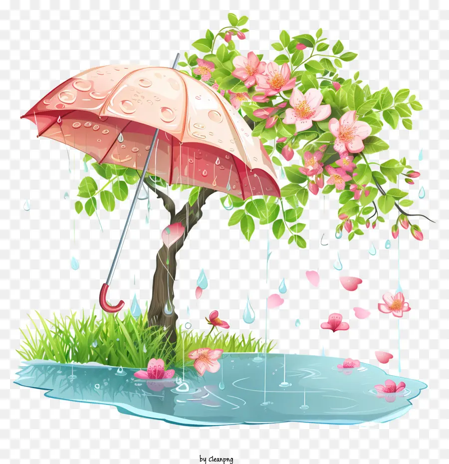 весна，дождливый день PNG