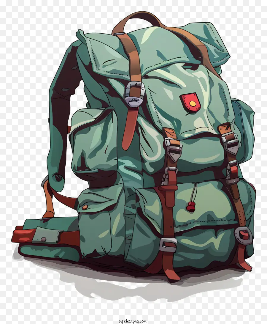 кемпинг рюкзак，зеленый рюкзак PNG