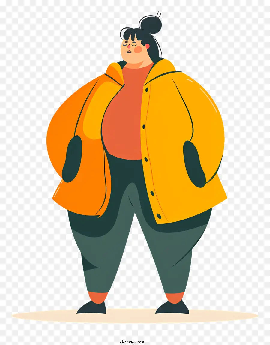 ожирение женщина мультфильм，Мода PNG