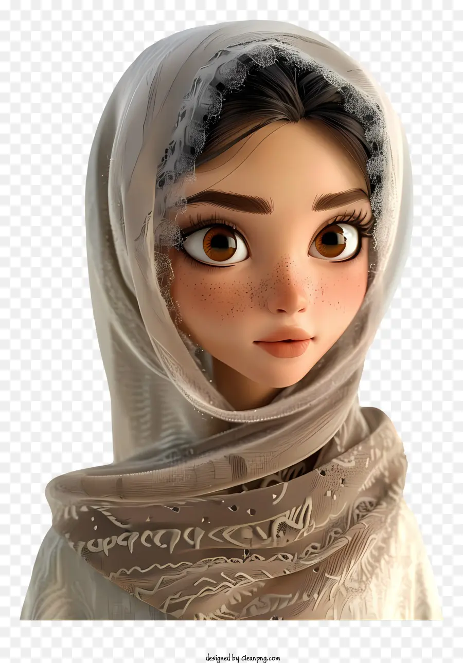 мультфильм женщина с завесой，Хиджаб мода PNG