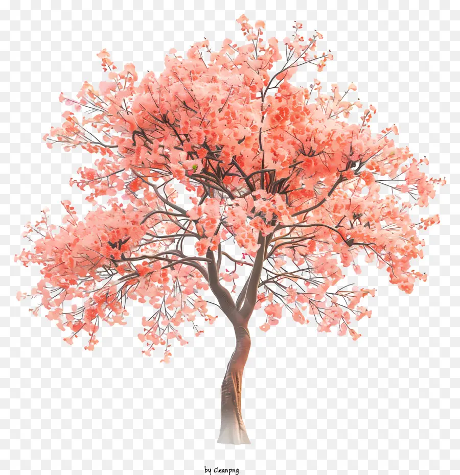 цвет дерева，Розовые цветы PNG