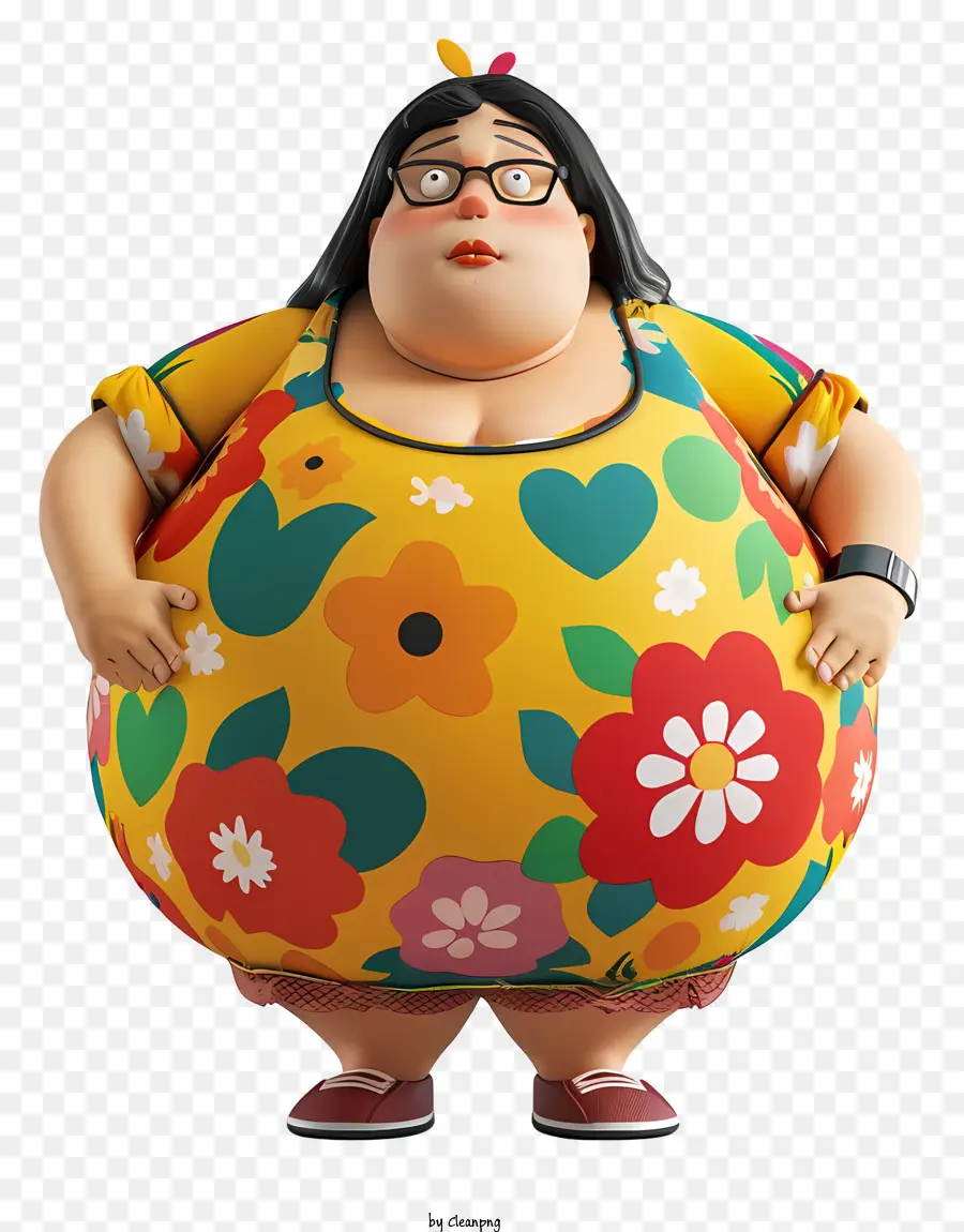 ожирение женщина мультфильм，позитивность тела PNG