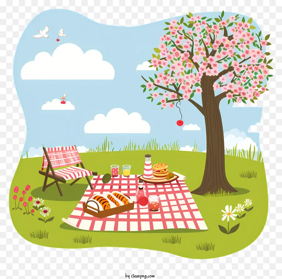 Весенний пикник，летний день PNG