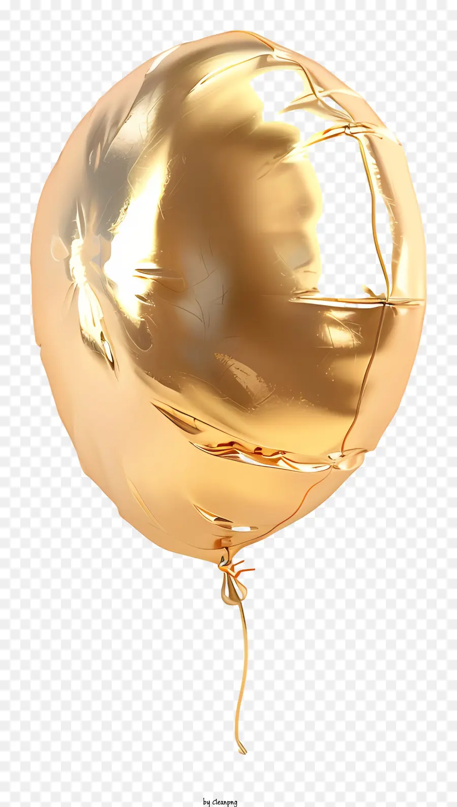золотой шар，сломанная поверхность PNG