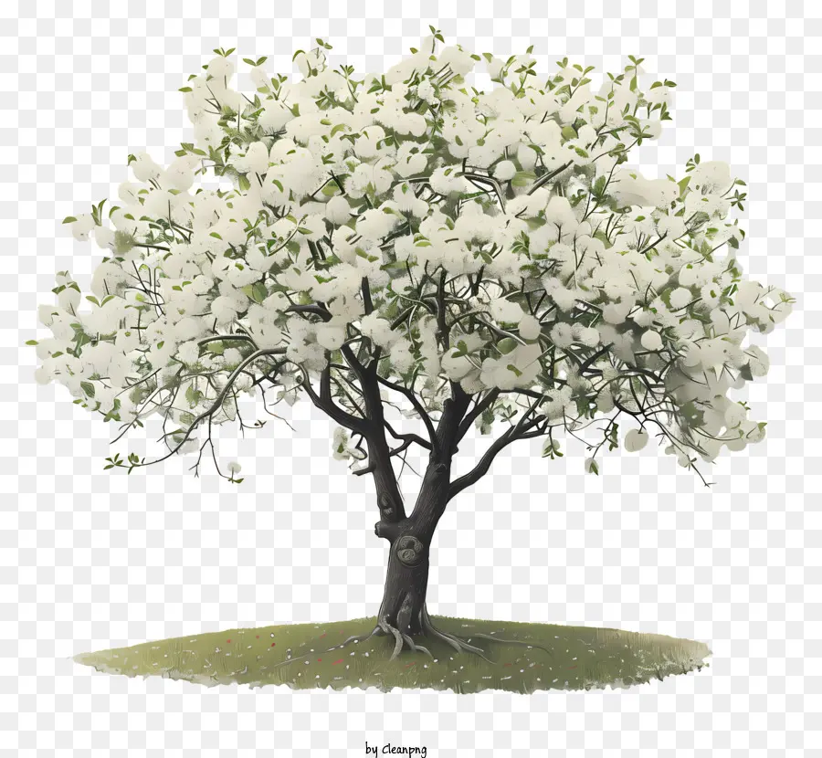 Весеннее дерево，Белая яблоня PNG