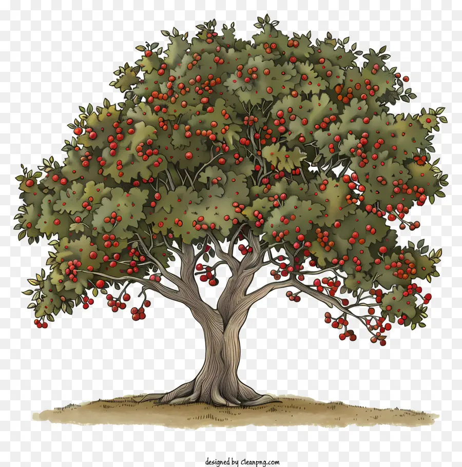 осеннее дерево，яблоня PNG
