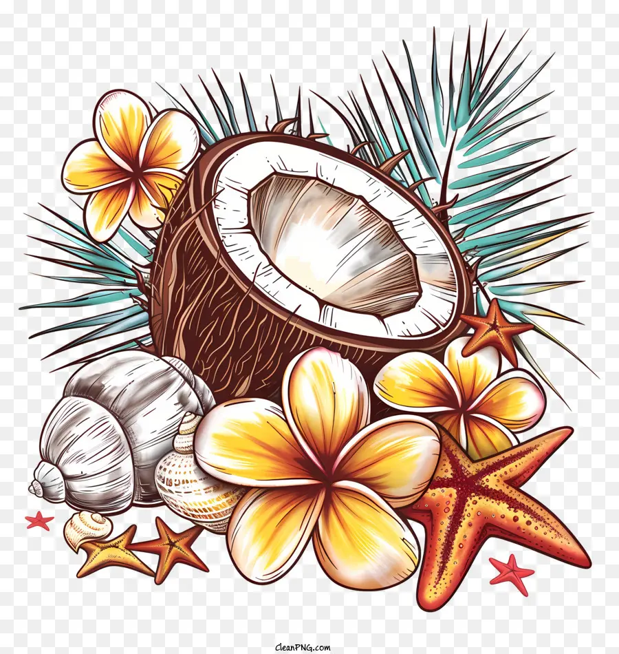 кокосовый пляж，Кокосовое PNG