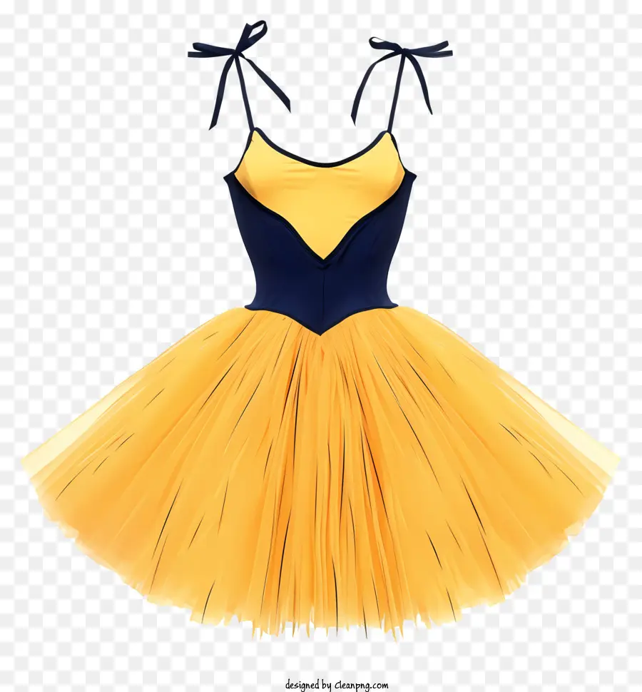 Патту балетное платье，Желтая пачка PNG