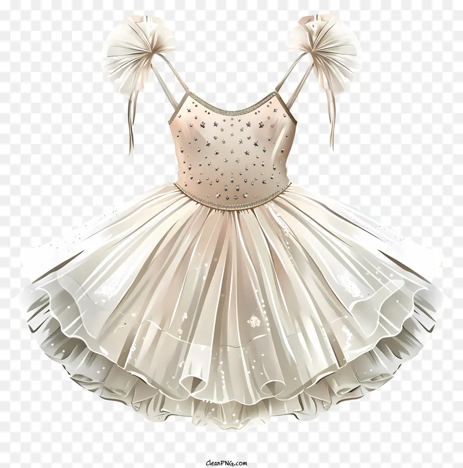 Патту балетное платье，белое платье PNG