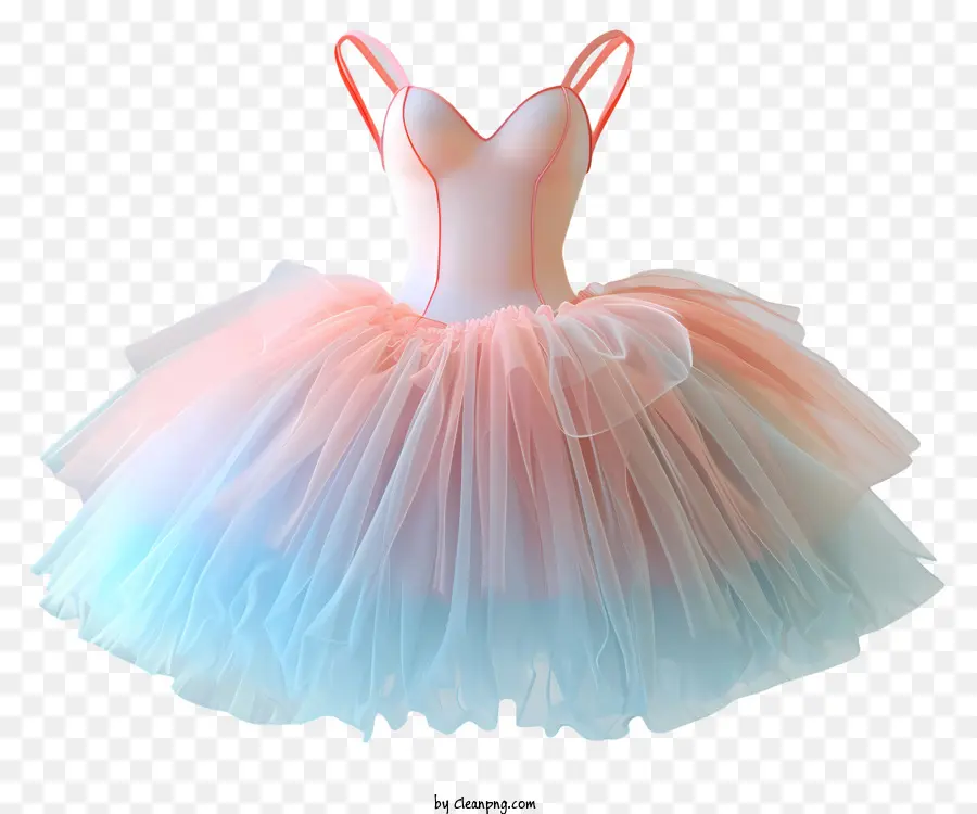 Патту балетное платье，бледно розовый PNG