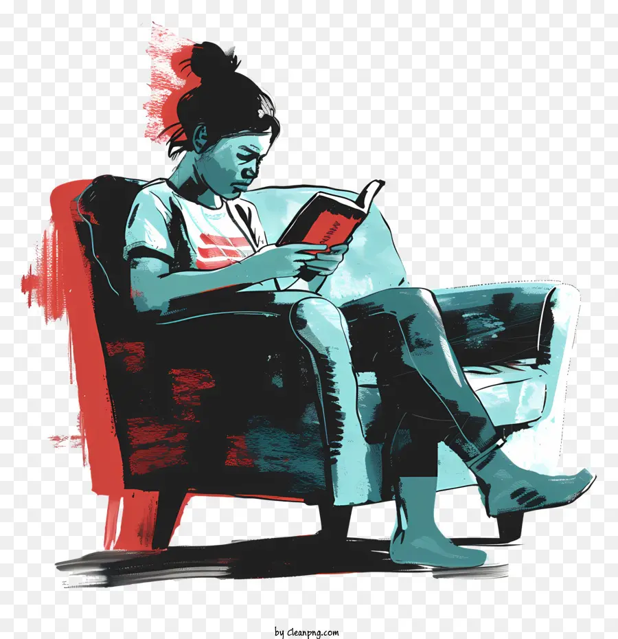 женщина читает，Женщина PNG