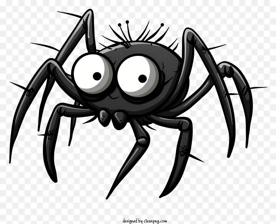 Мультфильм паук，черный паук PNG