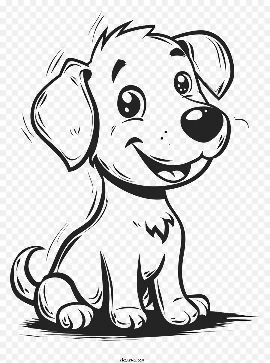 одна линейная собака，мультфильм собака PNG