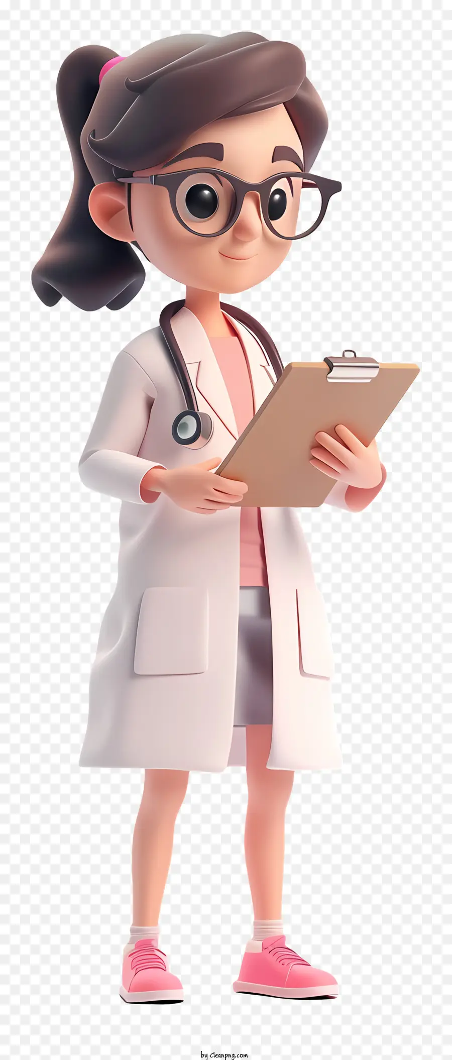 Доктор женщина с буфером обмена，женщина врач PNG
