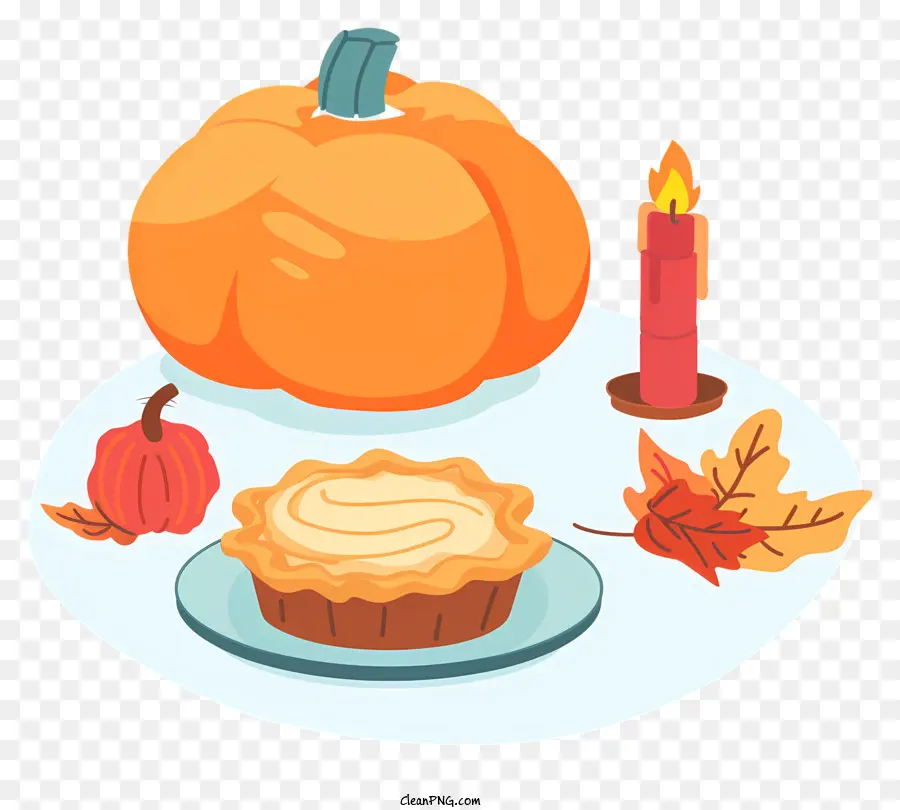 День благодарения，Тыквенный пирог PNG