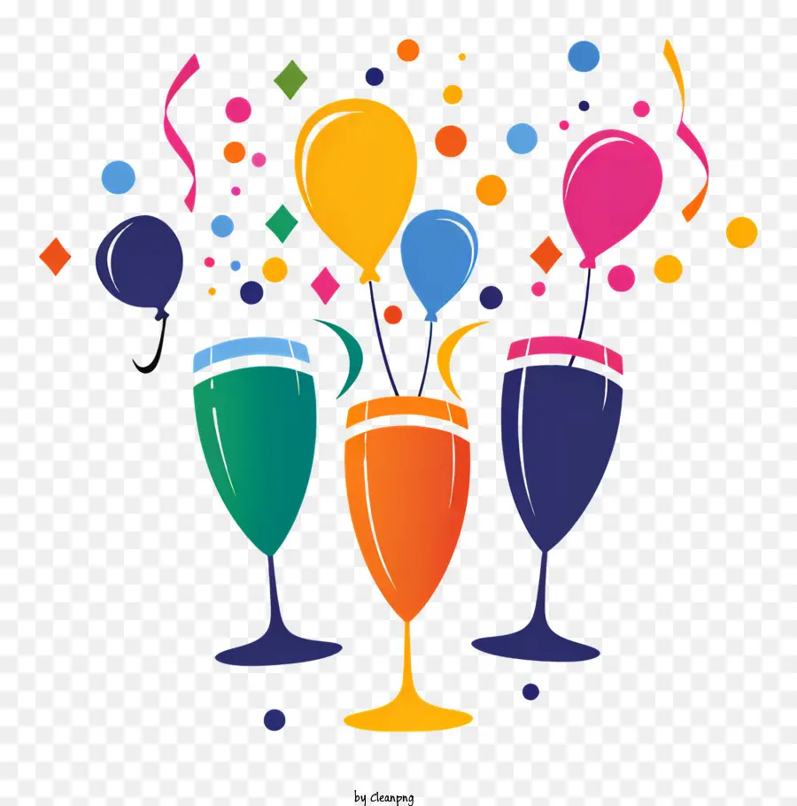 Всемирный день вечеринки，Champagne Glasses PNG