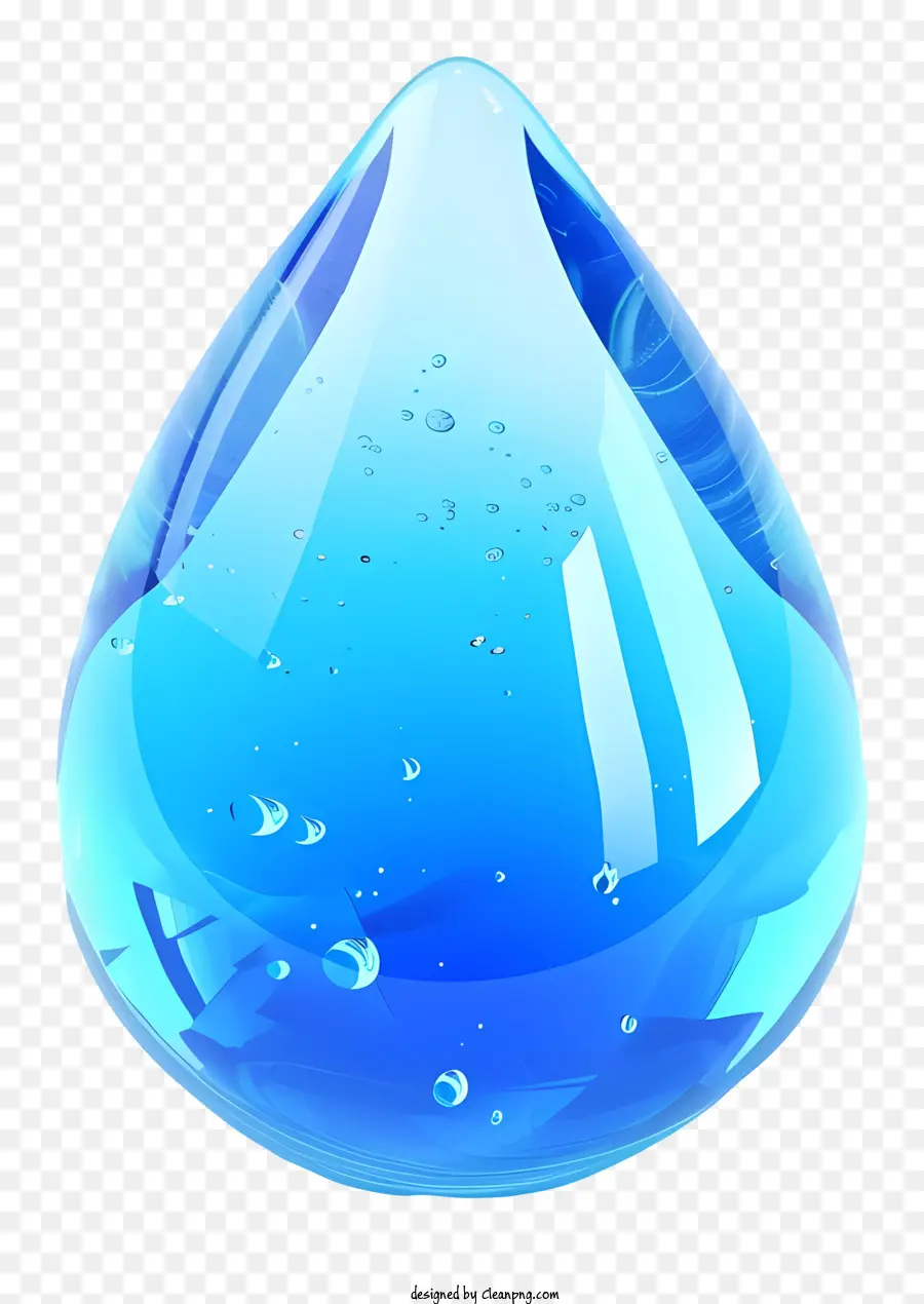 Синяя вода капля，капли воды PNG