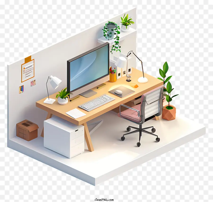 офисный стол，Компьютерный стол PNG