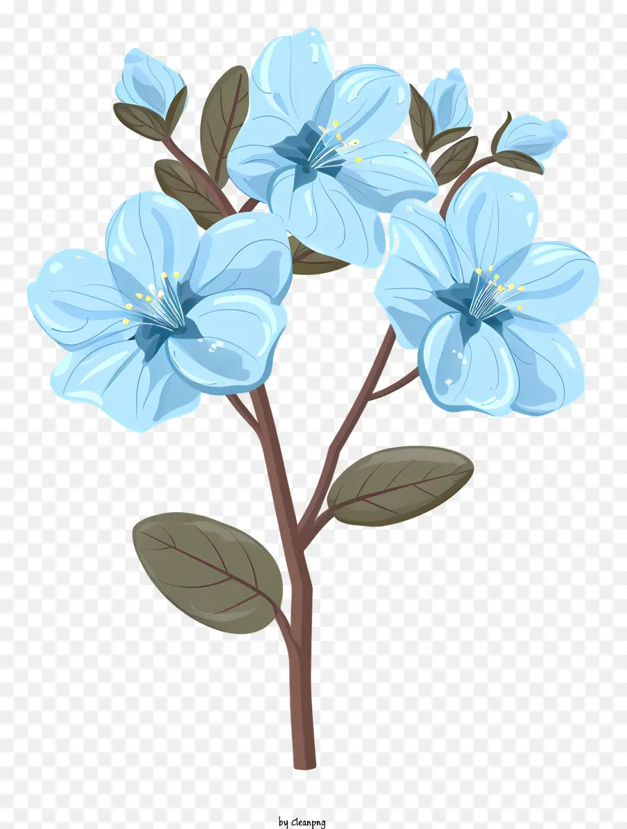 Блум Blue Flower，синие цветы PNG